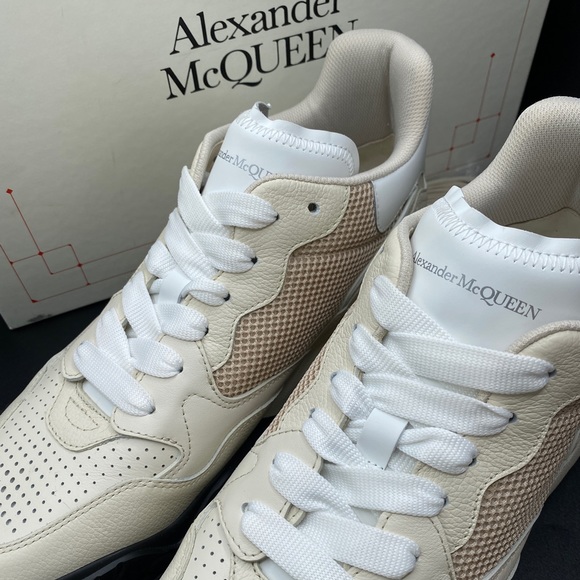 Alexander McQueen Men’s Mid Court Trainer Sneakers Size 12 NWB AUTHENTIC - Picture 2 of 10